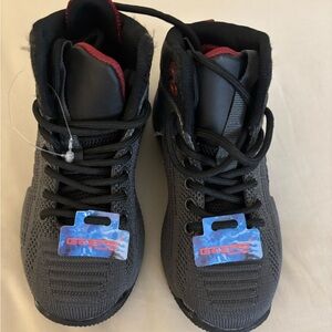 Kids Black and Red Sneakers